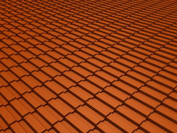 Closeup tiled roof 3d rendering — Stock Photo, Image