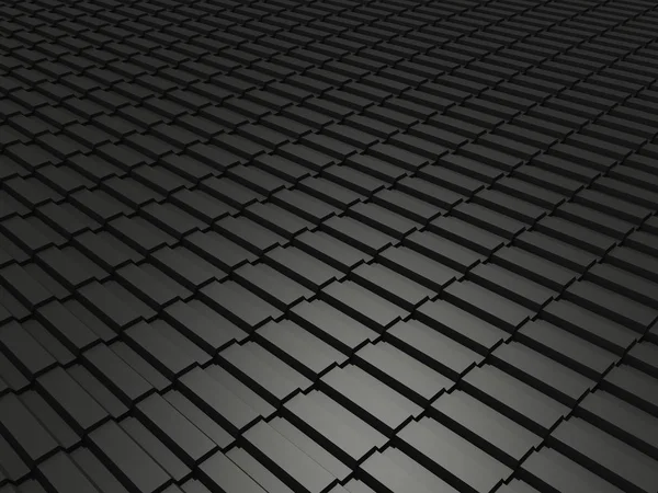 Closeup kachlová střechy 3d vykreslování — Stock fotografie