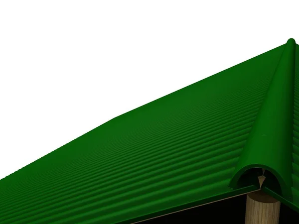 Primo piano tetto piastrellato rendering 3d — Foto Stock