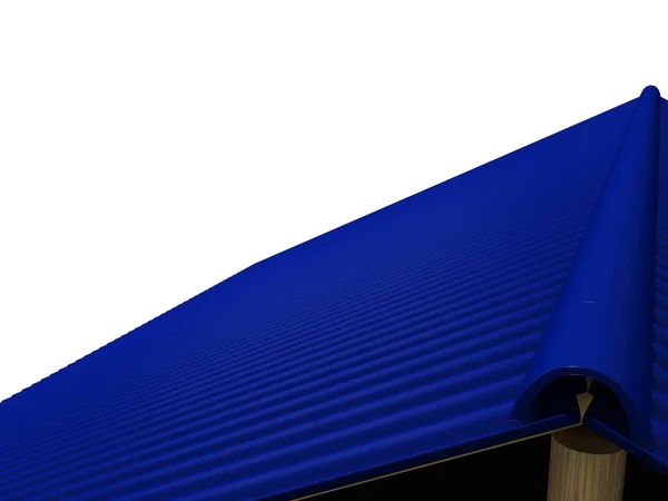 Closeup tiled roof 3d rendering — Stock Photo, Image