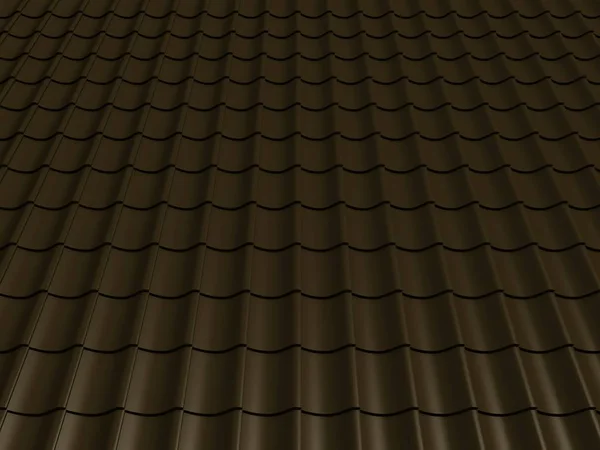Close-up telha telhado 3d renderização — Fotografia de Stock