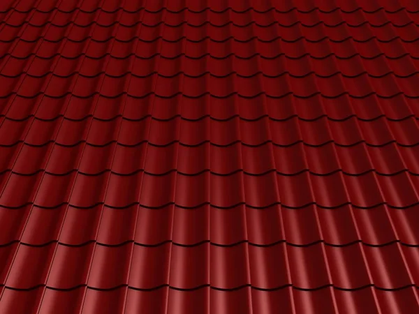 Closeup tiled roof 3d rendering — Stock Photo, Image