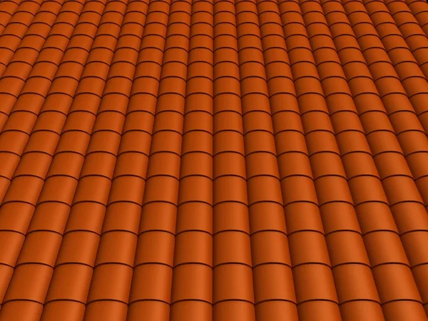 Closeup tiled roof 3d rendering — Stock Photo, Image