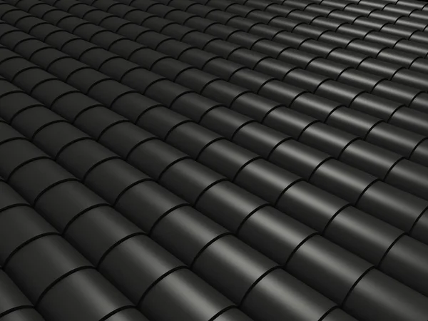 Closeup tiled roof 3d rendering — Stock Photo, Image