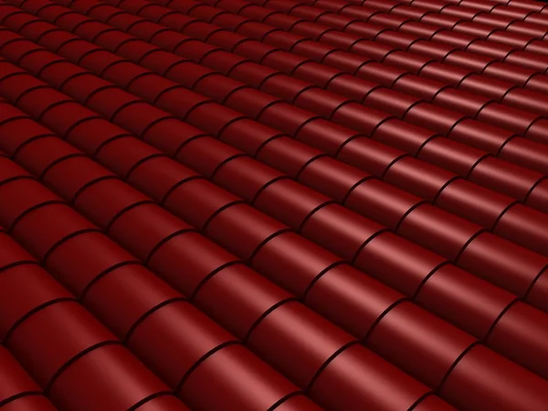 Closeup tiled roof 3d rendering — Stock Photo, Image