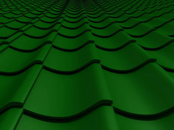 Closeup tiled roof 3d rendering — Stock Photo, Image