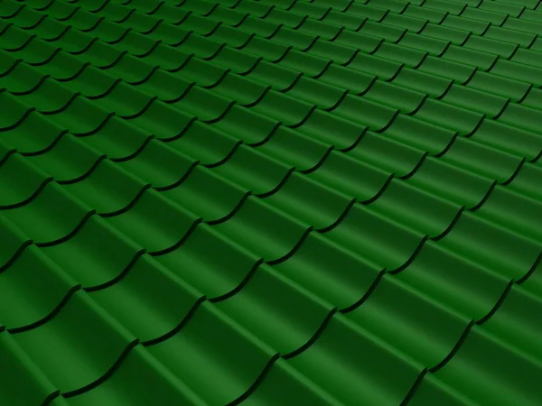 Closeup tiled roof 3d rendering — Stock Photo, Image