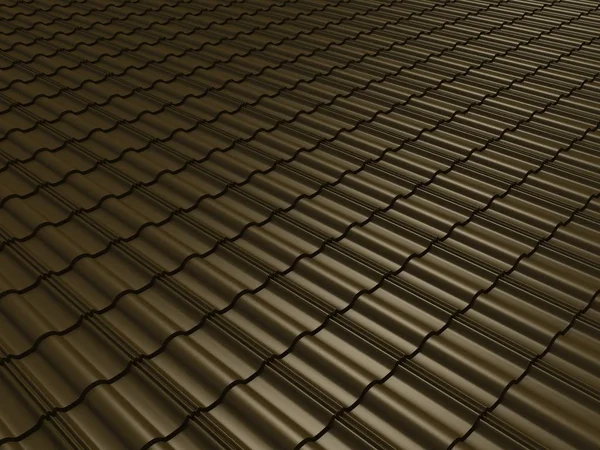 Närbild kaklat tak 3d-rendering — Stockfoto