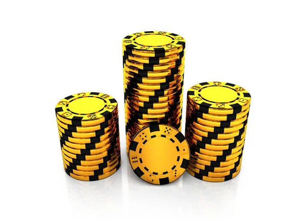 Casino zseton, a zöld kendő — Stock Fotó