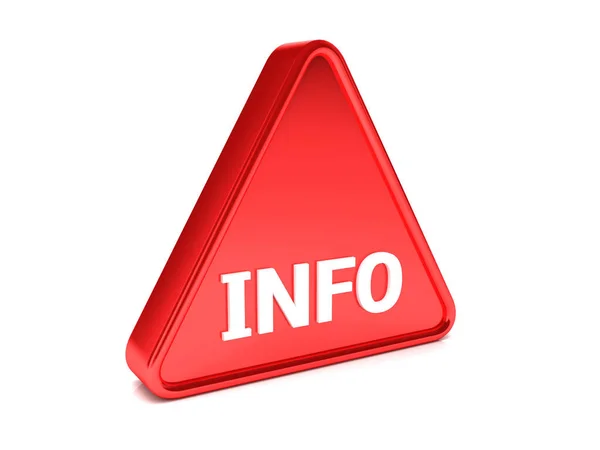 Red sign that says Info — Stock Photo, Image