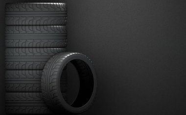 Araba lastikleri 3d render