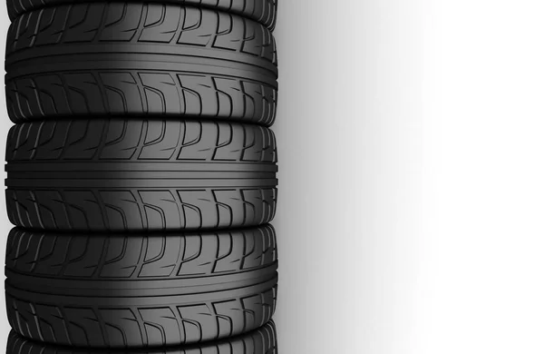 Car tires 3d rendering — Stock Photo, Image