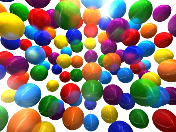 Globos multicolores 3D — Foto de Stock