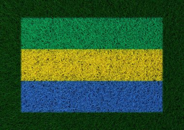 Gabon çim doku bayrağı