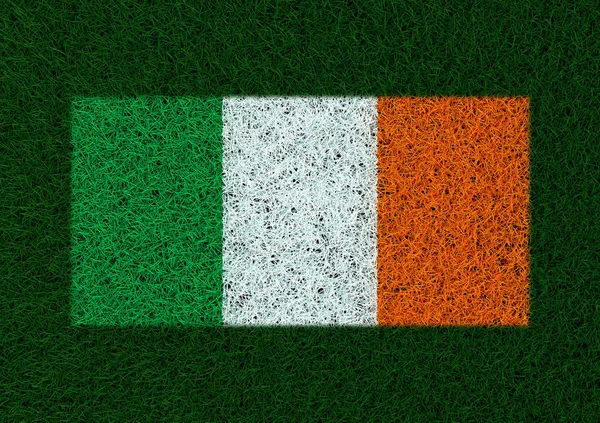 アイルランドの草のテクスチャの旗 — ストック写真