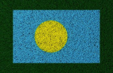 Palau çim doku bayrağı