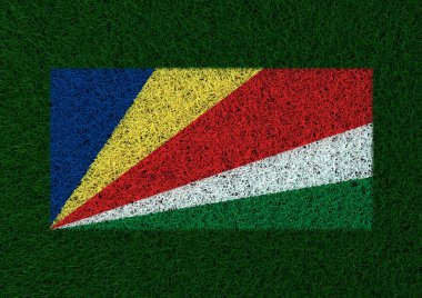 Seyşeller çim doku bayrağı