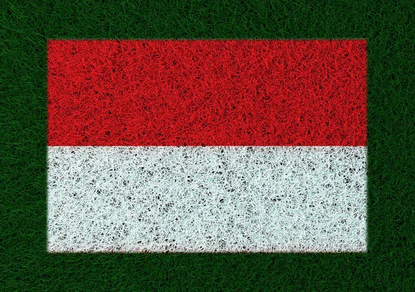 Bandera Monaco Grass Texture —  Fotos de Stock