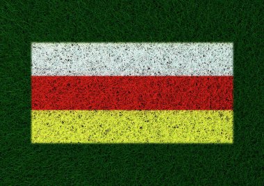 Güney Osetya çim doku bayrağı