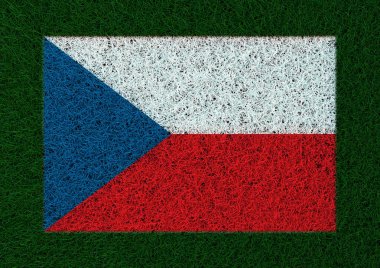 Çek Cumhuriyeti bayrağı doku çimen