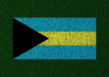 Bahamalar çim doku bayrağı