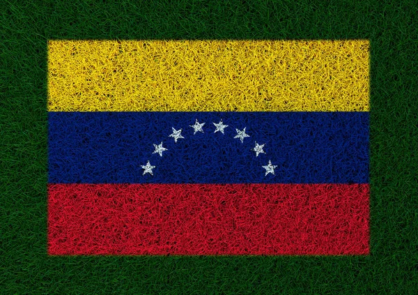 Bandera Venezuela Hierba Textura — Foto de Stock