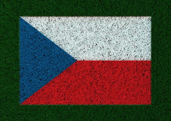 Çek Cumhuriyeti bayrağı doku çimen