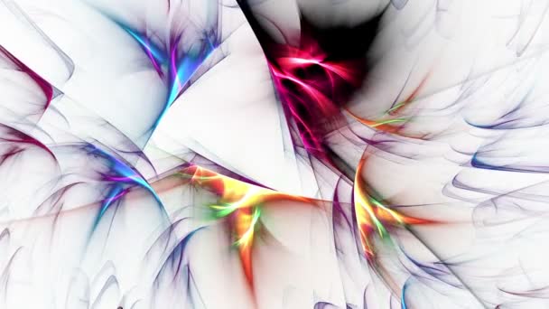 Fractal abstract gekleurde lijnen full Hd — Stockvideo