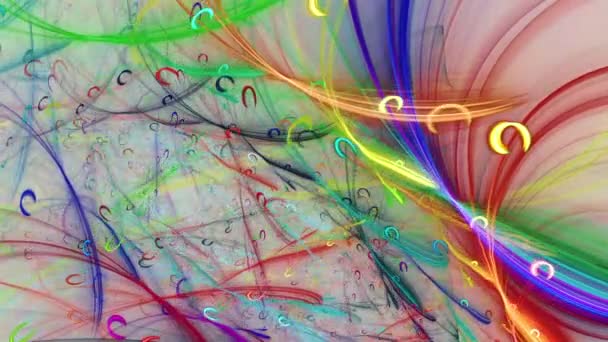 Абстрактні фрактальні кольорові лінії повний HD — стокове відео