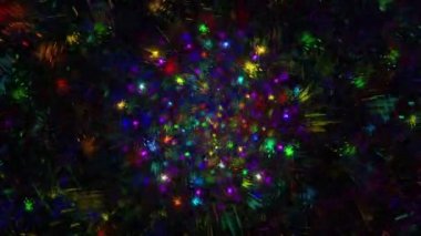 Full Hd soyut fraktal renkli çizgiler