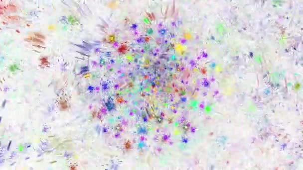 Абстрактные фрактальные цветные линии Full HD — стоковое видео
