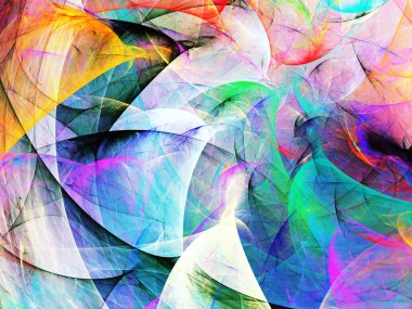 kaotik fraktal arka plan 3d render illüstrasyon soyut