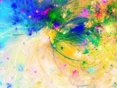 kaotik fraktal arka plan 3d render illüstrasyon soyut