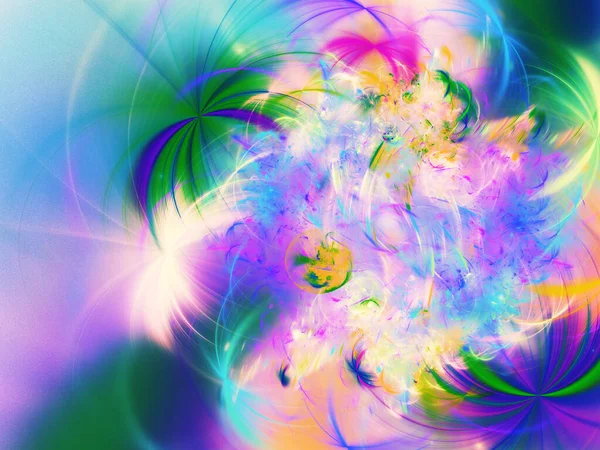 Azul abstrato fractal fundo 3d renderização ilustração — Fotografia de Stock