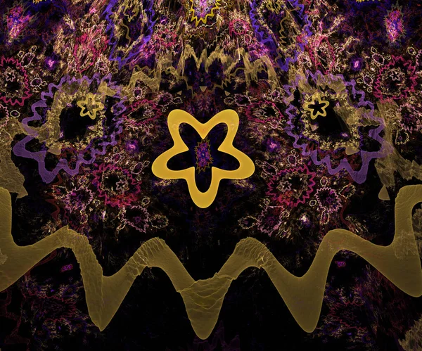 Abstracte chaotische fractal achtergrond 3d rendering illustratie — Stockfoto