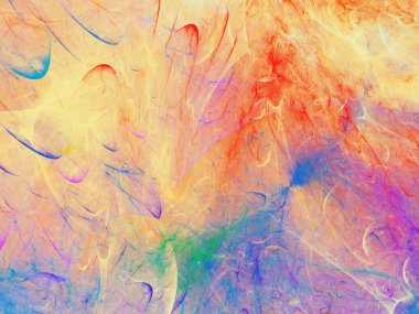 kaotik fraktal arka plan 3d render illüstrasyon soyut