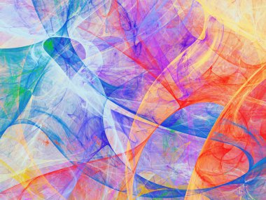 kaotik fraktal arka plan 3d render illüstrasyon soyut