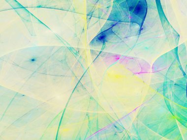 Mavi Soyut Fraktal arka plan 3d render illüstrasyon