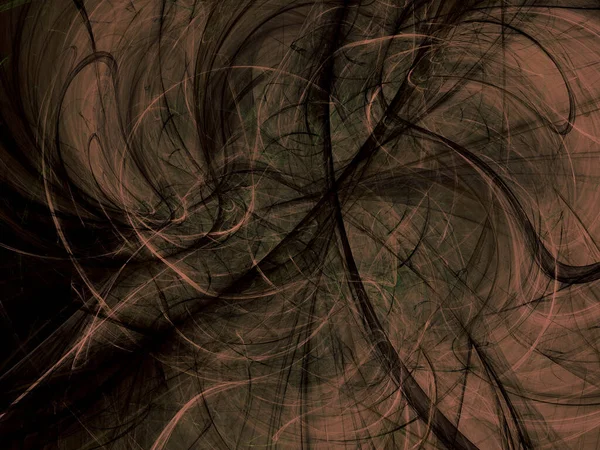 茶色の抽象的なフラクタル背景 3 d レンダリング図 — ストック写真