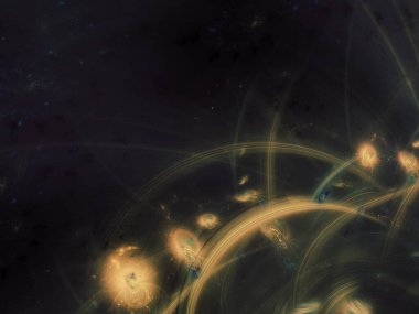 kahverengi Soyut Fraktal arka plan 3d render illüstrasyon