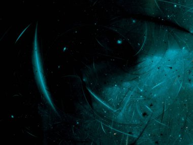 Mavi Soyut Fraktal arka plan 3d render illüstrasyon