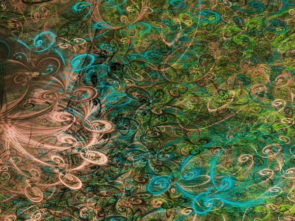 Abstrakcja Fraktal chaotyczne tła 3d renderowania ilustracja — Zdjęcie stockowe