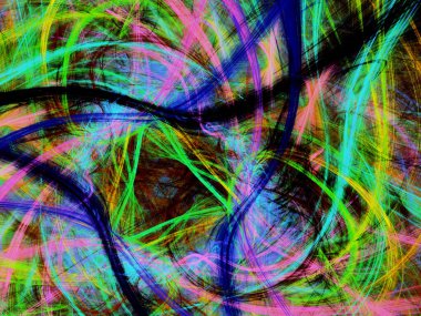 kaotik fraktal arka plan 3d render illüstrasyon soyut