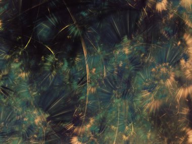 kaotik fraktal arka plan 3d render illüstrasyon soyut