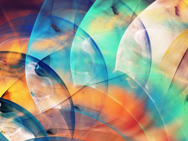 kaotik fraktal arka plan 3d render illüstrasyon soyut