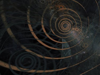 kaotik fraktal arka plan 3d render illüstrasyon soyut