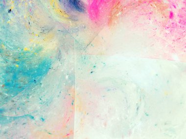 Mavi Soyut Fraktal arka plan 3d render illüstrasyon