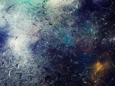 Mavi Soyut Fraktal arka plan 3d render illüstrasyon