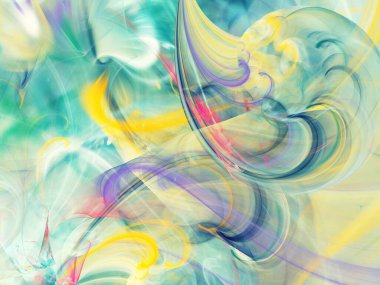 kaotik fraktal arka plan 3d render illüstrasyon soyut