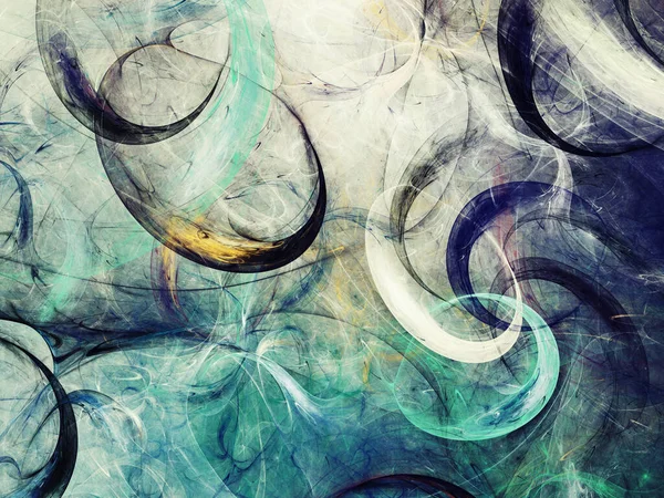 Fondo fractal abstracto azul 3d representación ilustración —  Fotos de Stock